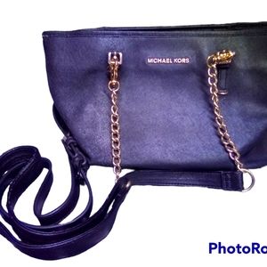 Michael Kors black leather purse